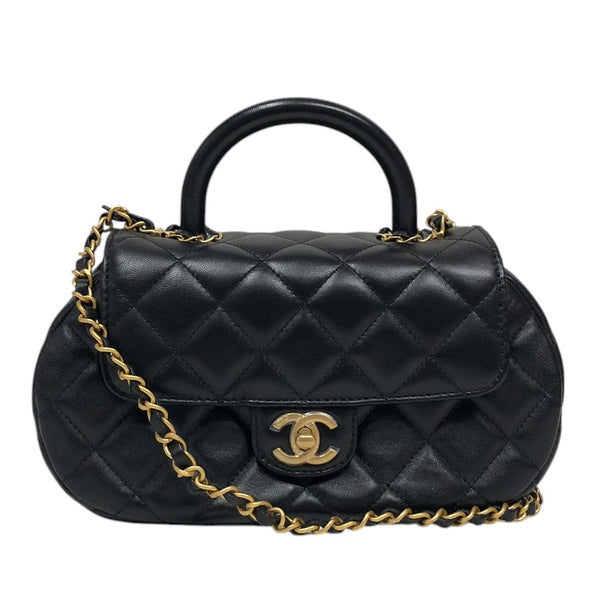 シャネル CHANEL マトラッセ トップハンドルバッグ AS4569 ブラック ゴールド金具 ラムスキン レディース ショルダーバッグ