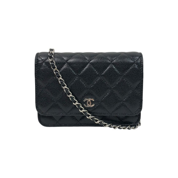 シャネル CHANEL マトラッセミニチェーンウォレット AP1649 ブラック シルバー金具 キャビアスキン レディース ショルダーバッグ