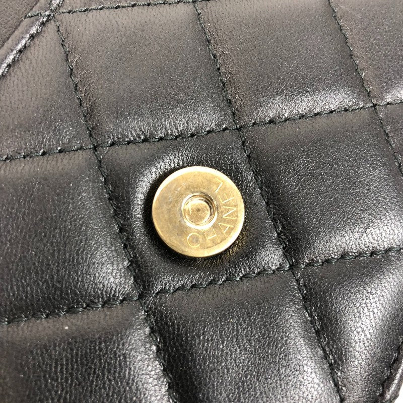 シャネル CHANEL マトラッセアイコンチェーンウォレット AP0250 ブラック ゴールド金具 ラムスキン レディース ショルダーバッグ