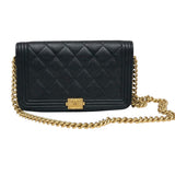 シャネル CHANEL ボーイシャネル フォンケース AP3013 ブラック ゴールド金具 キャビアスキン レディース ショルダーバッグ