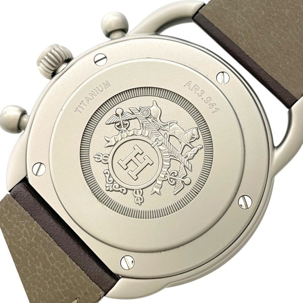 エルメス HERMES アルソー クロノグラフ AR3.941 チタン メンズ 腕時計