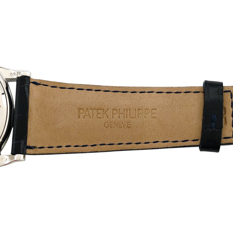 パテック・フィリップ PATEK PHILIPPE カラトラバ 5296G-001 ホワイト K18WG/クロコベルト メンズ 腕時計