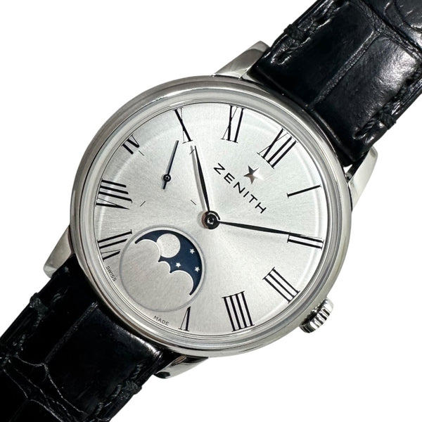 ゼニス ZENITH エリート レディ ムーンフェイズ 03.2330.692/02.C714 SS/レザー 自動巻き レディース 腕時計