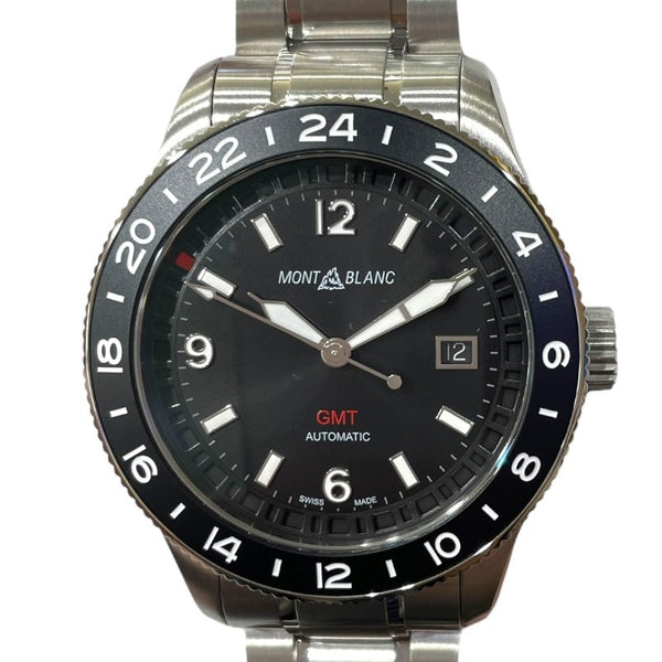 モンブラン MONT BLANC 1858GMT 129615 ブラック SS 自動巻き メンズ 腕時計