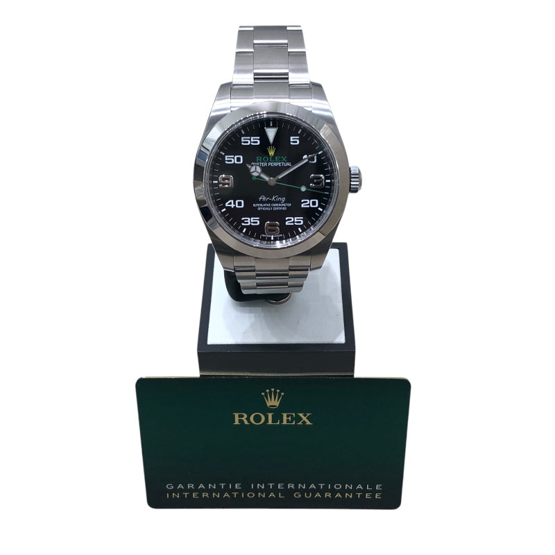 ロレックス ROLEX エアキング 116900 ブラック ステンレススチール メンズ 腕時計