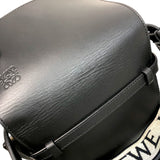 ロエベ LOEWE ゲートデュアルバッグミニ A650N46X13 ブラック ゴールド金具 カーフスキン レディース ショルダーバッグ