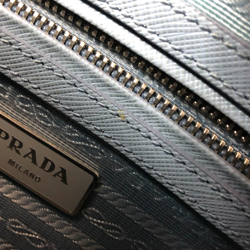 プラダ PRADA サフィアーノラクスハンドバッグ 1BB845 ブルー シルバー金具 サフィアーノレザー レディース ハンドバッグ