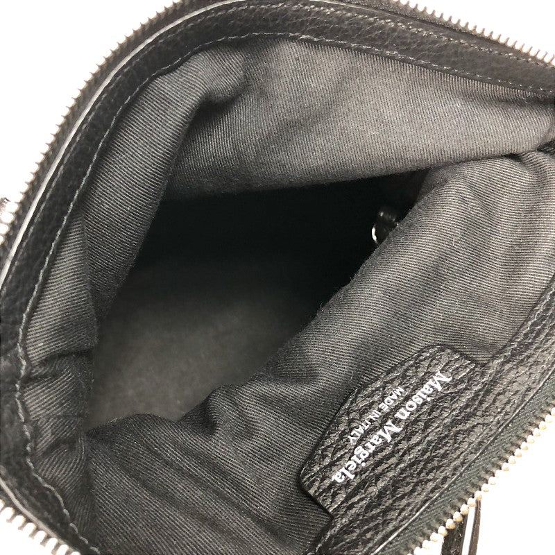 メゾン マルジェラ Maison Margiela 5ACミニバッグ S56WG0082 ブラック シルバー金具 レザー レディース ショルダーバッグ