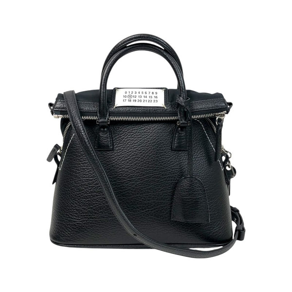 メゾン マルジェラ Maison Margiela 5ACミニバッグ S56WG0082 ブラック シルバー金具 レザー レディース ショルダーバッグ