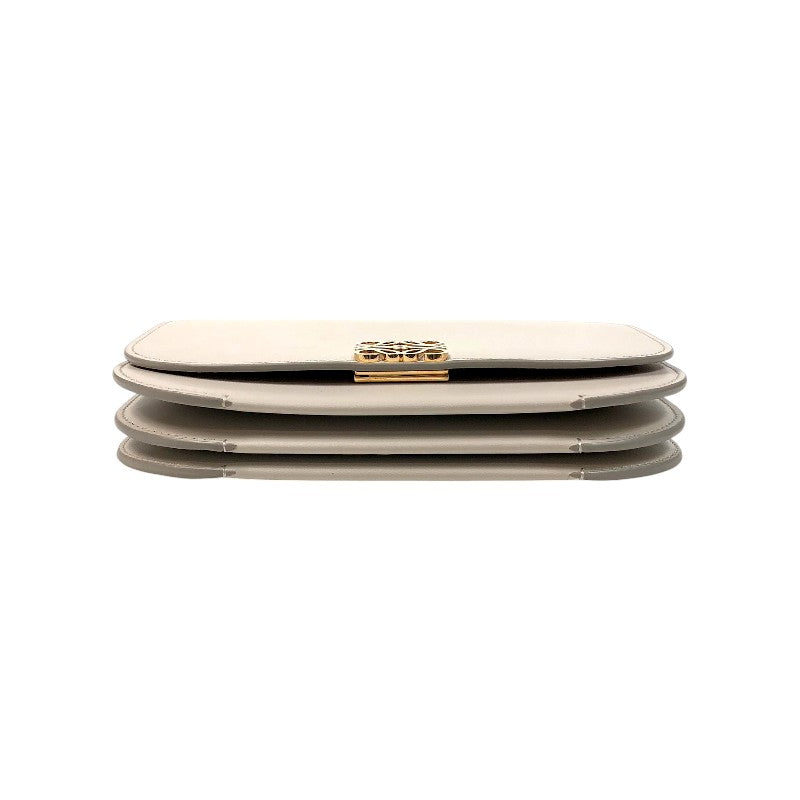 ロエベ LOEWE ゴヤアコーディオンクラッチ クリーム ゴールド金具 シルクカーフ レディース ショルダーバッグ