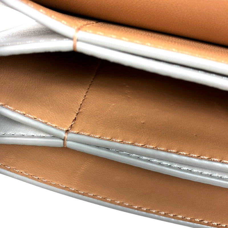 ロエベ LOEWE ゴヤアコーディオンクラッチ クリーム ゴールド金具 シルクカーフ レディース ショルダーバッグ