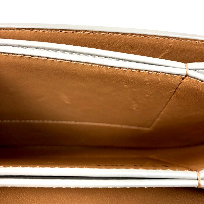 ロエベ LOEWE ゴヤアコーディオンクラッチ クリーム ゴールド金具 シルクカーフ レディース ショルダーバッグ