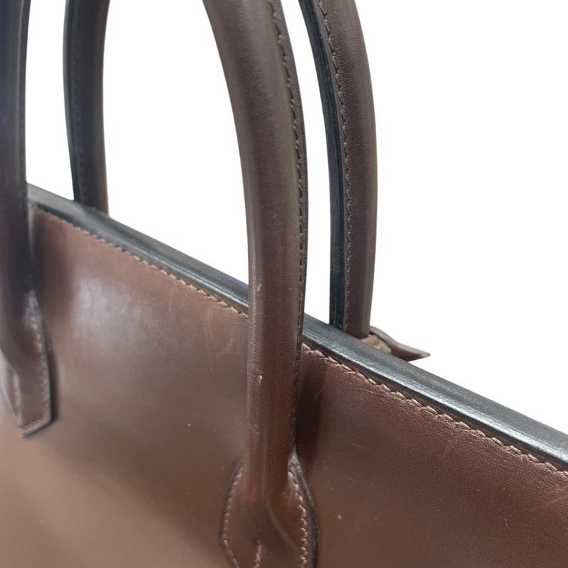 エルメス HERMES オータクロア32　バイカラー □I刻 ショコラ×アネモネ・シルバー金具  ボックスカーフ ユニセックス ハンドバッグ
