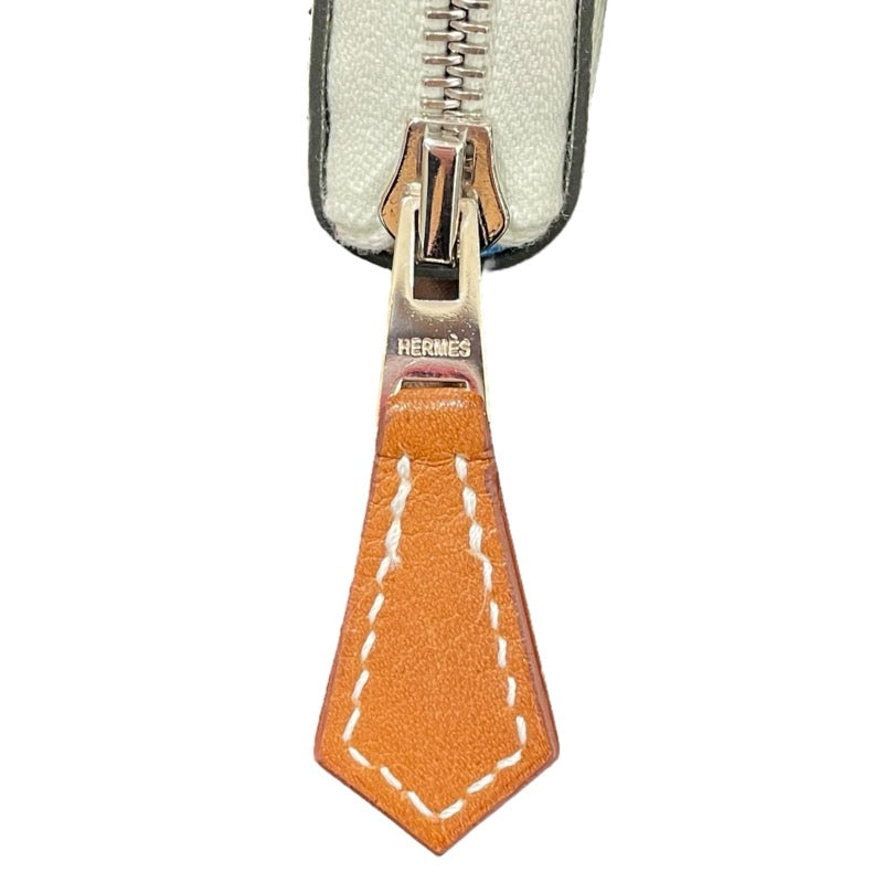 エルメス HERMES アザップロングシルク W刻 ヴェールフィズ シルバー金具  ヴォーエプソン ユニセックス 長財布