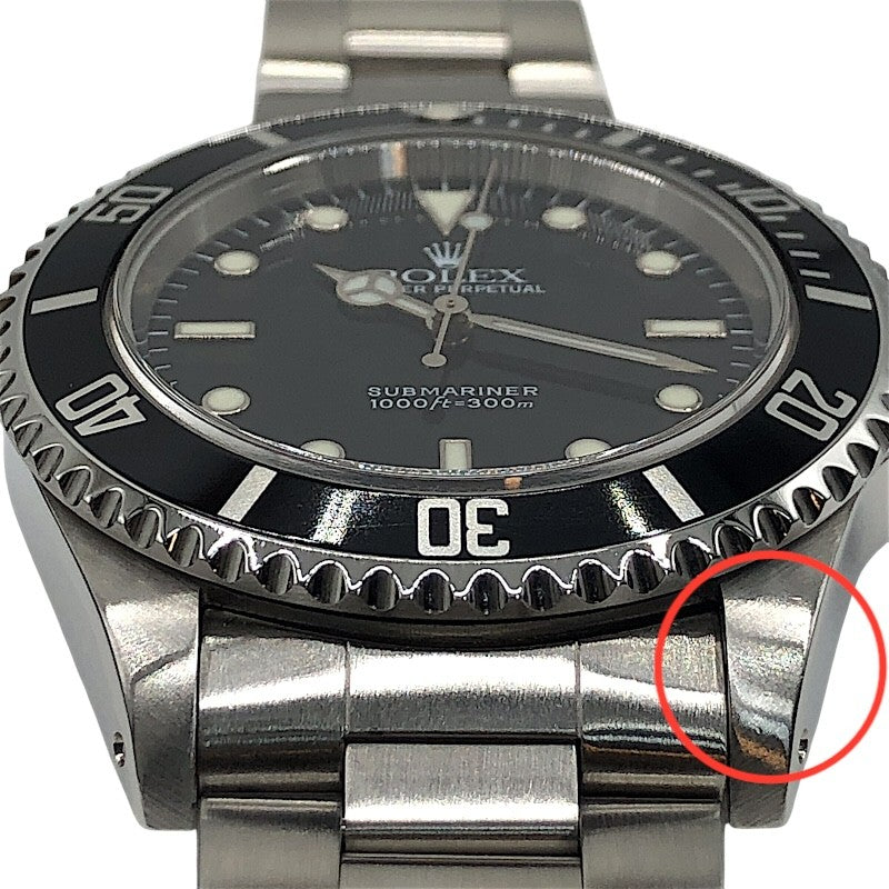 ロレックス ROLEX サブマリーナ ノンデイト 14060 ブラック×シルバー SS メンズ 腕時計