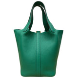 エルメス HERMES ピコタンロックPM W刻印 ヴェールヴェルディゴ ゴールド金具 トリヨンクレマンス レディース ハンドバッグ