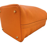 エルメス HERMES ピコタンロックMM U刻 オレンジミニアン ゴールド金具 トリヨンクレマンス レディース ハンドバッグ