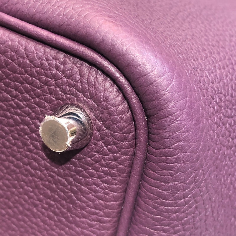 エルメス HERMES ピコタンロックPM U刻 カシス　シルバー金具 トゴ レディース ハンドバッグ