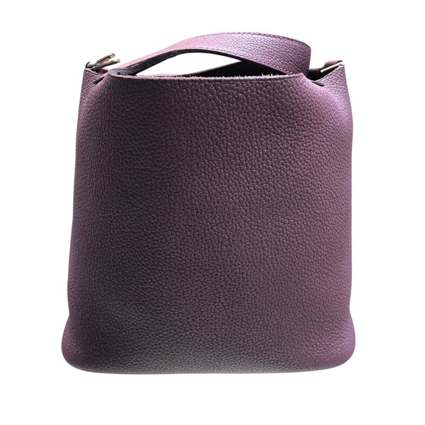エルメス HERMES ピコタンロックPM U刻 カシス　シルバー金具 トゴ レディース ハンドバッグ