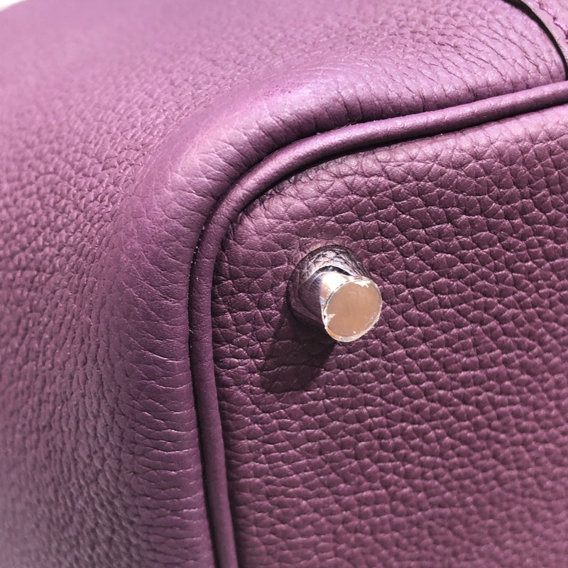 エルメス HERMES ピコタンロックPM U刻 カシス　シルバー金具 トゴ レディース ハンドバッグ