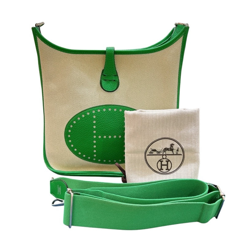 エルメス HERMES エヴリン3PM Y刻 バンブー・シルバー金具 トワル ユニセックス ショルダーバッグ
