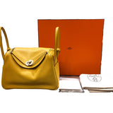 エルメス HERMES リンディ26 B刻 ジョーヌナプル　シルバー金具 エバーカラー レディース ハンドバッグ