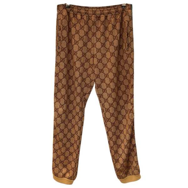 グッチ GUCCI シェリーライン GGトラックパンツ XL 523489 キャメル ポリエステル メンズ パンツ