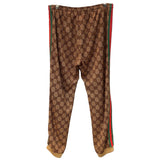 グッチ GUCCI シェリーライン GGトラックパンツ XL 523489 キャメル ポリエステル メンズ パンツ