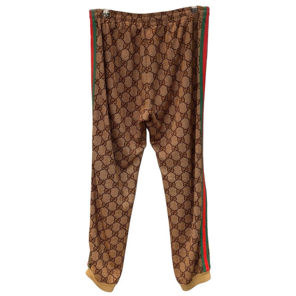 グッチ GUCCI シェリーライン GGトラックパンツ XL 523489 キャメル ポリエステル メンズ パンツ