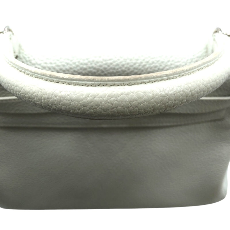 エルメス HERMES ケリー28 □Q刻 ホワイト　シルバー金具 トリヨン レディース ハンドバッグ