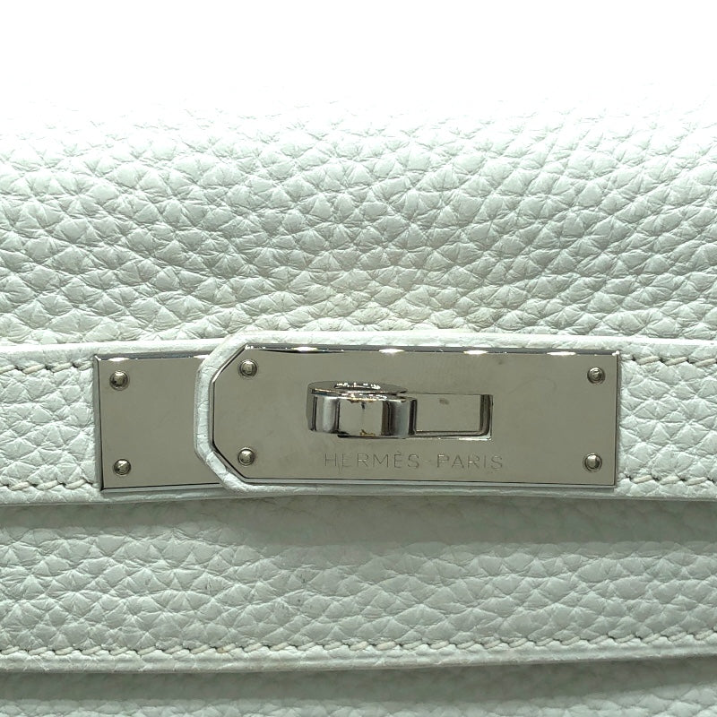 エルメス HERMES ケリー28 □Q刻 ホワイト　シルバー金具 トリヨン レディース ハンドバッグ
