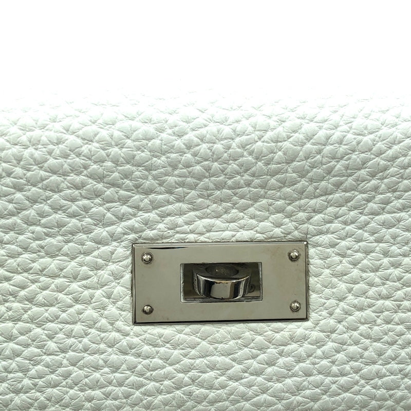 エルメス HERMES ケリー28 □Q刻 ホワイト　シルバー金具 トリヨン レディース ハンドバッグ