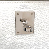エルメス HERMES ケリー28 □Q刻 ホワイト　シルバー金具 トリヨン レディース ハンドバッグ