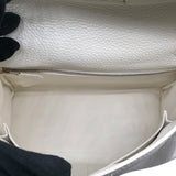 エルメス HERMES ケリー28 □Q刻 ホワイト　シルバー金具 トリヨン レディース ハンドバッグ