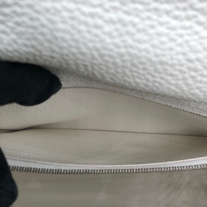 エルメス HERMES ケリー28 □Q刻 ホワイト　シルバー金具 トリヨン レディース ハンドバッグ