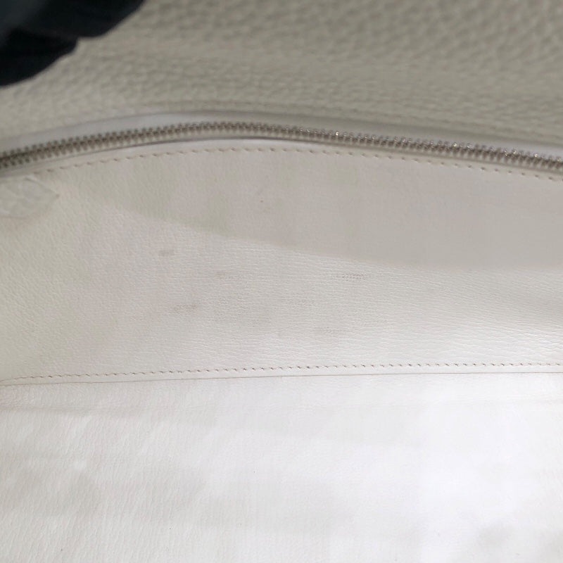エルメス HERMES ケリー28 □Q刻 ホワイト　シルバー金具 トリヨン レディース ハンドバッグ