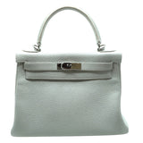 エルメス HERMES ケリー28 □Q刻 ホワイト　シルバー金具 トリヨン レディース ハンドバッグ