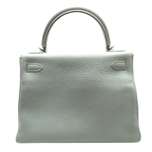 エルメス HERMES ケリー28 □Q刻 ホワイト　シルバー金具 トリヨン レディース ハンドバッグ