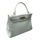 エルメス HERMES ケリー28 □Q刻 ホワイト　シルバー金具 トリヨン レディース ハンドバッグ