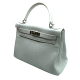 エルメス HERMES ケリー28 □Q刻 ホワイト　シルバー金具 トリヨン レディース ハンドバッグ
