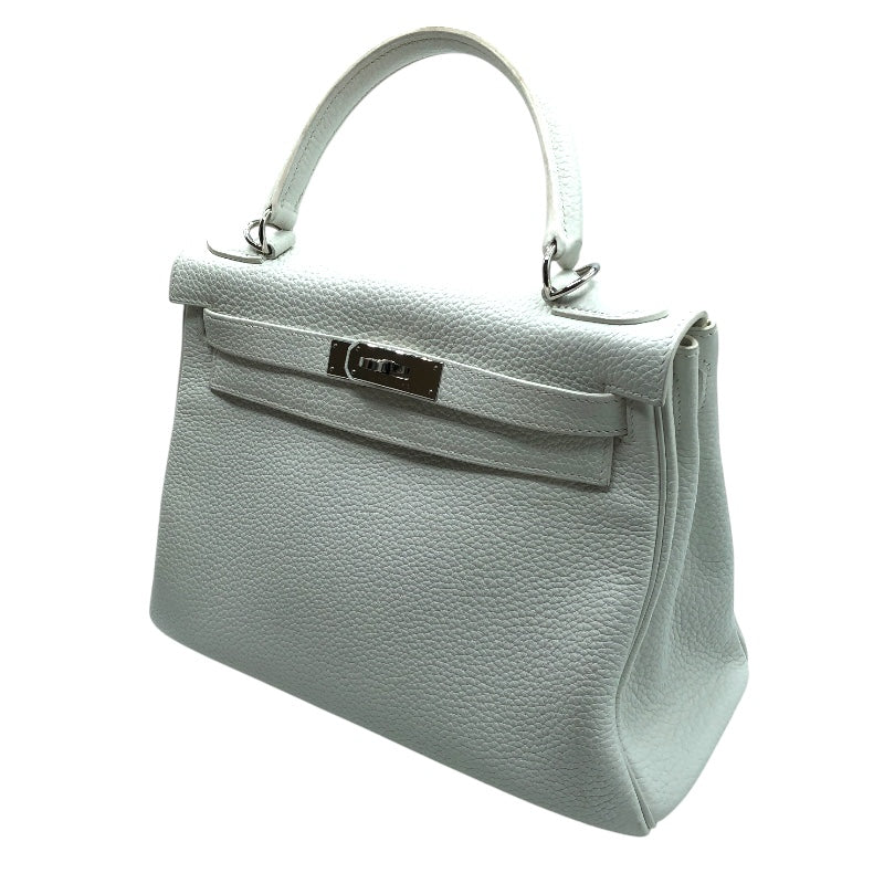 エルメス HERMES ケリー28 □Q刻 ホワイト　シルバー金具 トリヨン レディース ハンドバッグ