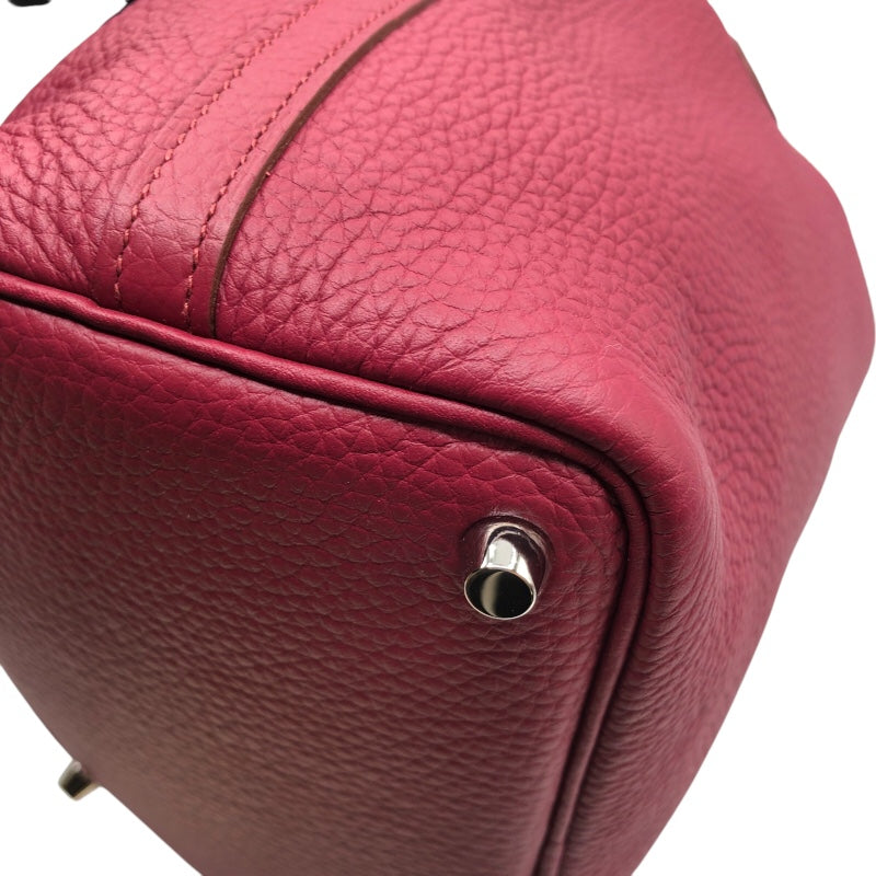 エルメス HERMES ピコタンロックPM □N刻印 トスカ シルバー金具 トリヨン レディース ハンドバッグ