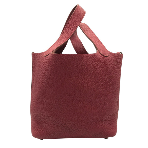 エルメス HERMES ピコタンロックPM □N刻印 トスカ シルバー金具 トリヨン レディース ハンドバッグ