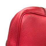 エルメス HERMES ガーデンパーティPM □N刻 ルージェピヴォワンヌ　シルバー金具 カントリー レディース ハンドバッグ