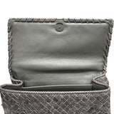 ボッテガ・ヴェネタ BOTTEGA VENETA パイソンイントレチャートワンショルダー グレー パイソン レディース ショルダーバッグ