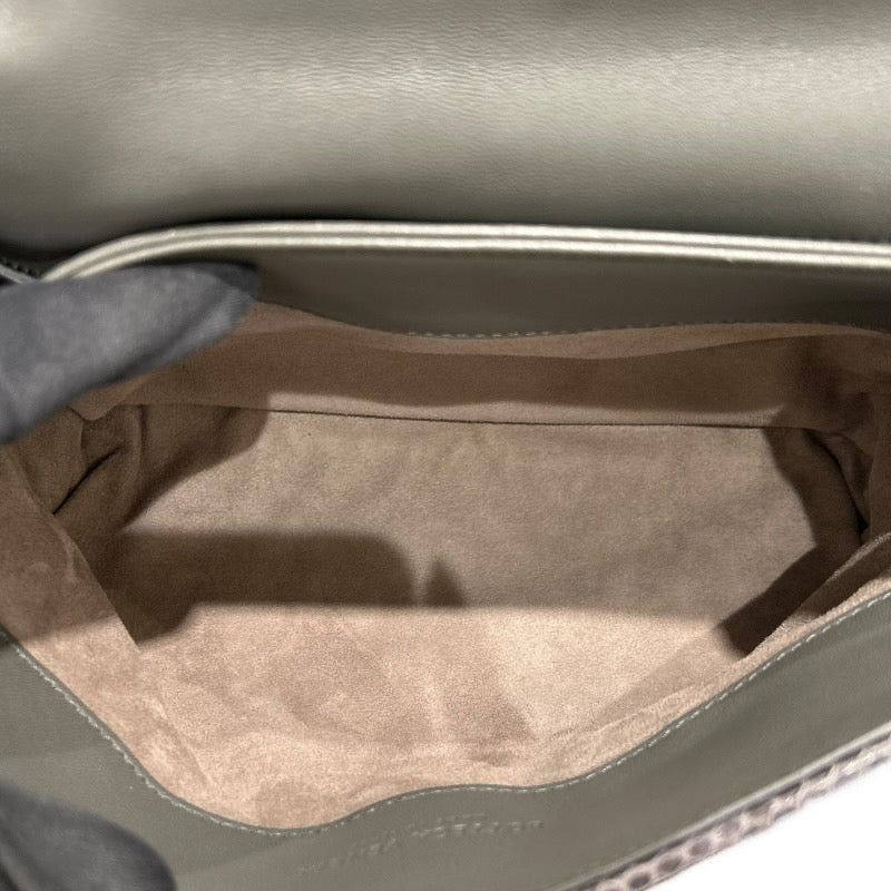 ボッテガ・ヴェネタ BOTTEGA VENETA パイソンイントレチャートワンショルダー グレー パイソン レディース ショルダーバッグ