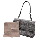ボッテガ・ヴェネタ BOTTEGA VENETA パイソンイントレチャートワンショルダー グレー パイソン レディース ショルダーバッグ