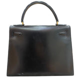 エルメス HERMES ケリー28 外縫い 〇Q刻印 ボックスカーフ ゴールド金具 ボックスカーフ レディース ショルダーバッグ