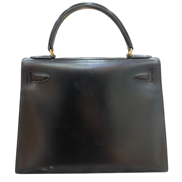 エルメス HERMES ケリー28 外縫い 〇Q刻印 ボックスカーフ ゴールド金具 ボックスカーフ レディース ショルダーバッグ