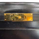 エルメス HERMES ケリー28 外縫い 〇Q刻印 ボックスカーフ ゴールド金具 ボックスカーフ レディース ショルダーバッグ